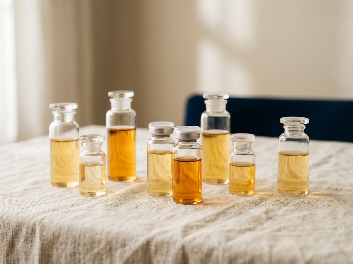 Laboratory vials in soft window light — comprehensive biomarker testing